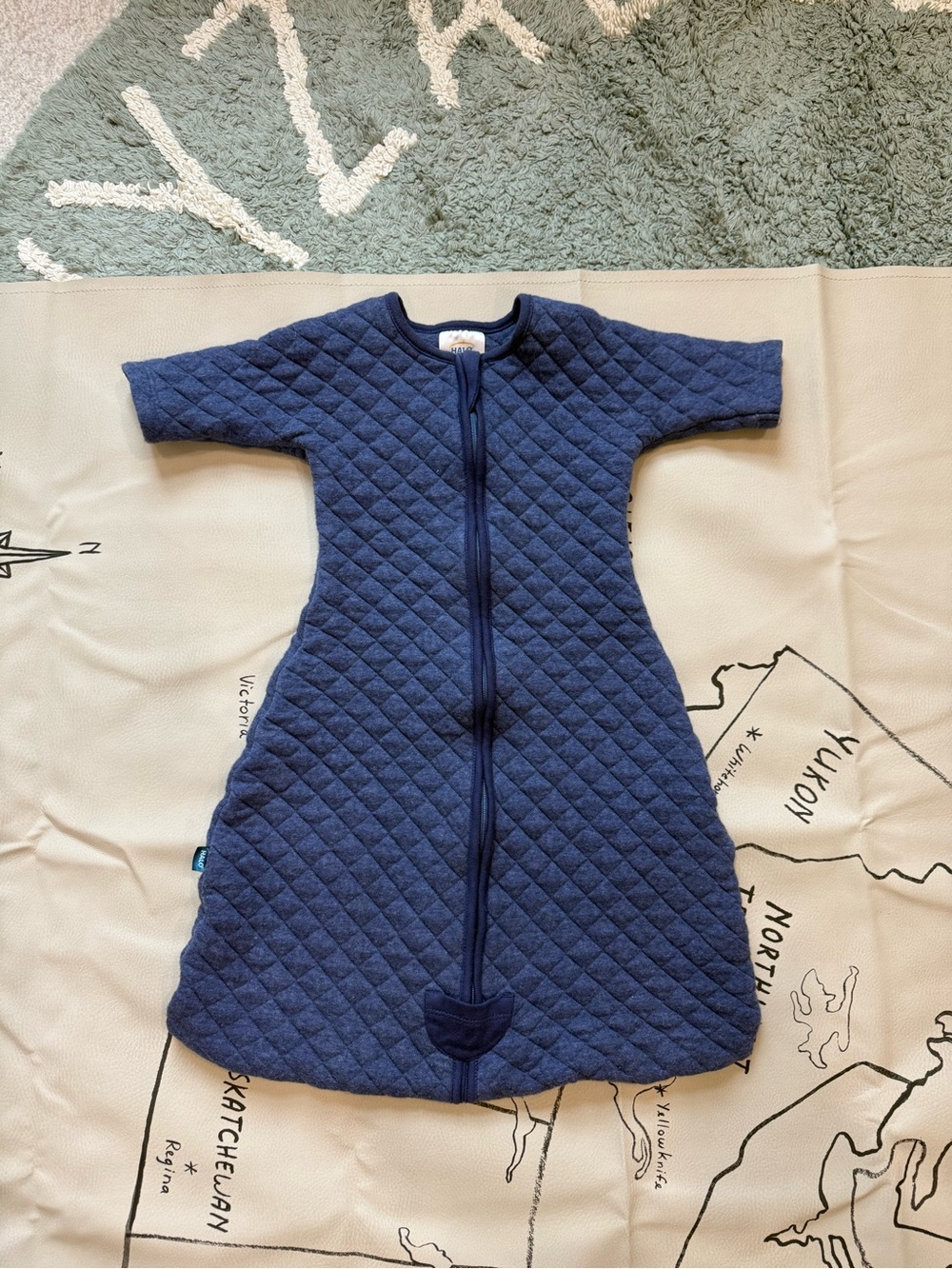 HALO Quilted Navy Blue Baby Sleep Sack Pajamas